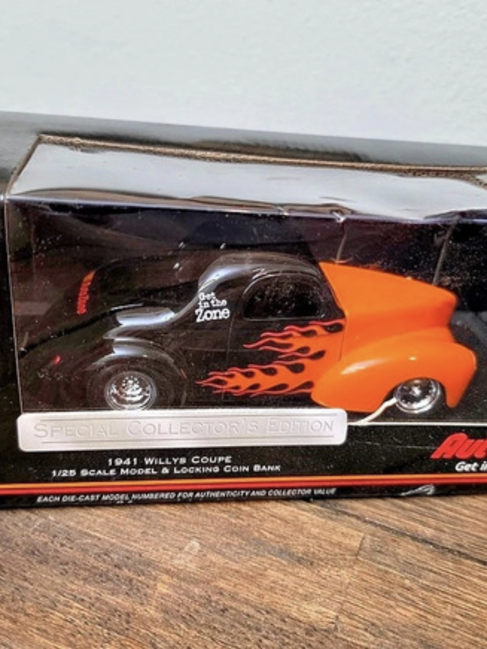 AutoZone 1941 Willys Coupe Special Collector's Edition Locking Coin Bank Locking